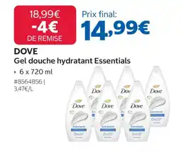 Costco DOVE Gel douche hydratant Essentials offre