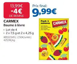 Costco CARMEX Baume à lèvre offre