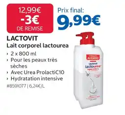 Costco LACTOVIT Lait corporel lactourea offre