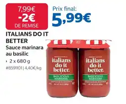 Costco italians do it better. Sauce marinara au basilic offre