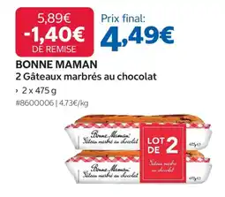 Costco BONNE MAMAN Gâteaux marbrés au chocolat offre