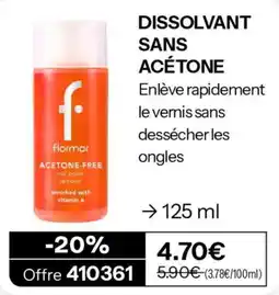 Stanhome flormar DISSOLVANT SANS ACÉTONE offre