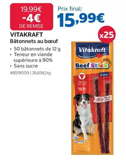 Costco VITAKRAFT Bâtonnets au bœuf offre