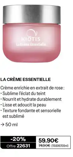 Stanhome Kiotis la crème essentielle offre