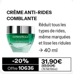 Stanhome Dr.Pierre Ricaud CRÈME ANTI-RIDES COMBLANTE offre