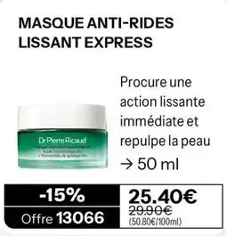 Stanhome Dr.Pierre Ricaud MASQUE ANTI-RIDES LISSANT EXPRESS offre