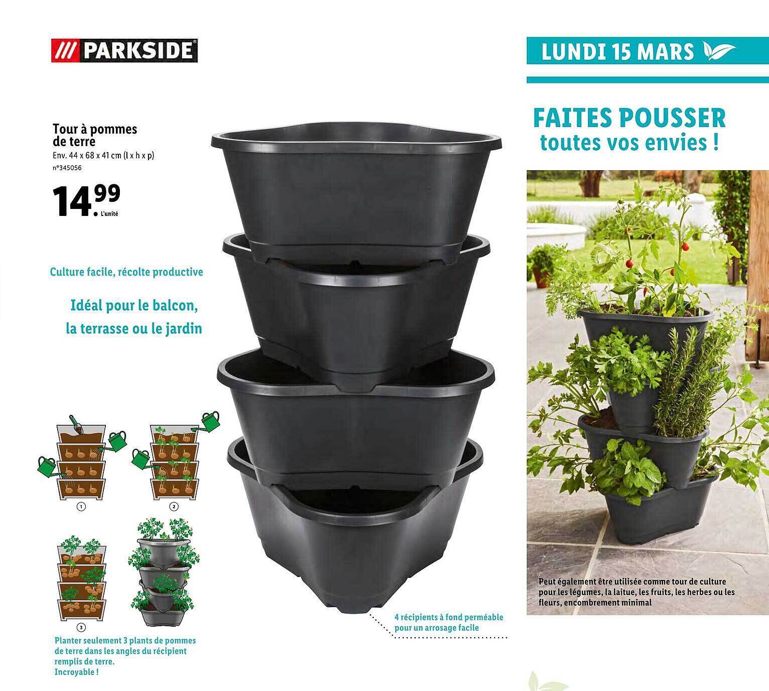 Promo Tour à Pommes De Terre Parkside chez Lidl