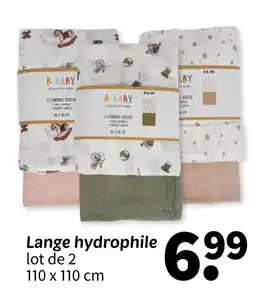 Wibra B-baby lange hydrophile offre