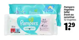 Wibra Pampers lingettes bébé fresh ou sensitive offre