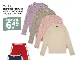Wibra T-shirt manches longues offre