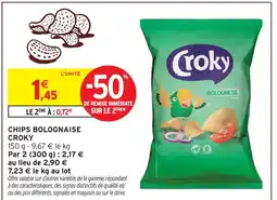 Intermarché Croky chips bolognaise offre
