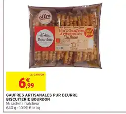 Intermarché Biscuiterie bourdon gaufres artisanales pur beurre offre