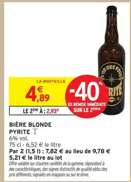 Intermarché Pyrite bière blonde offre