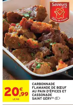Intermarché Saint géry carbonnade flamande de bœuf au pain d'épices et cassonade offre
