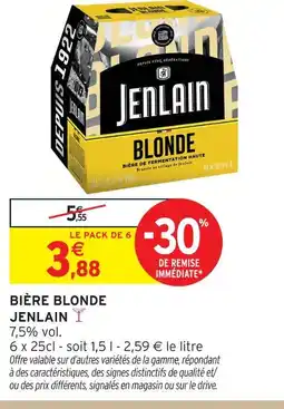 Intermarché Jenlain bière blonde offre
