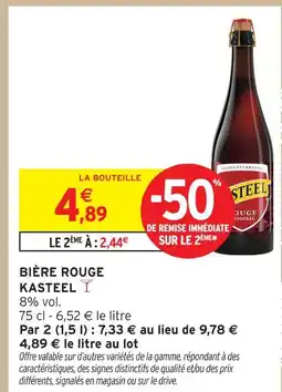 Intermarché Kasteel bière rouge offre