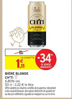 Intermarché Ch'ti bière blonde offre