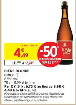 Intermarché Diole bière blonde offre