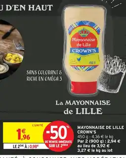 Intermarché Crown's mayonnaise de lille offre