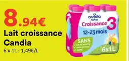 Hmarket Candia lait croissance offre