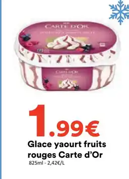 Hmarket Carte d'or glace yaourt fruits rouges offre