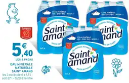 Intermarché Saint amand eau minérale naturelle offre