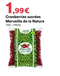 Hmarket Merveille de la nature cranberries sucrées offre