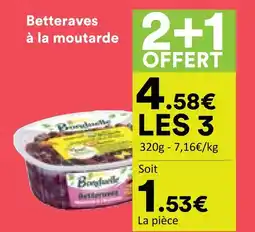 Hmarket Bonduelle betteraves à la moutarde offre