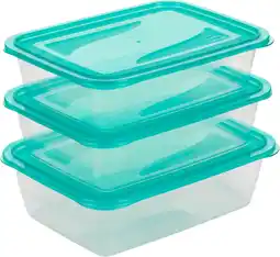 Auchan 5five lot de 3 boites plastique 1.25l offre