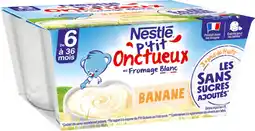 Auchan Naturnes p'tit onctueux desserts lactés au fromage blanc à la banane offre