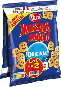 Auchan Monster munch biscuits soufflés goût original monster munch offre