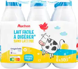 Auchan Auchan lait facile à digérer sans lactose auchan offre