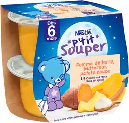 Auchan Naturnes bols purée de pommes de terre butternut et patate douce p'tit souper nestlé offre