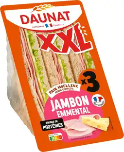 Auchan Daunat sandwich xxl jambon emmental daunat offre