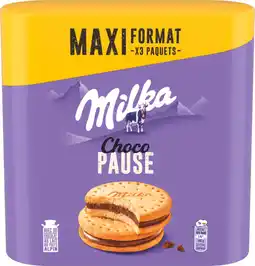Auchan Milka biscuit choco pause milka offre