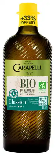 Auchan Carapelli huile d'olive vierge extra bio carapelli offre