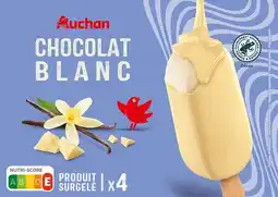 Auchan Supermarché Auchan bâtonnets glacés chocolat blanc auchan offre