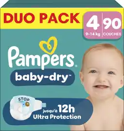 Auchan Supermarché Pampers couches duo pack pampers baby dry offre