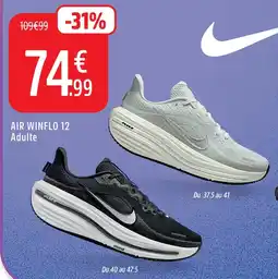 Intersport Nike air winflo 12 adulte offre