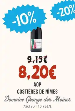 Naturalia Domaine grange des moines aop costières de nîmes offre