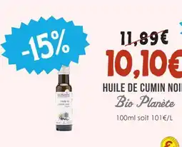 Naturalia Bio planète huile de cumin noir offre
