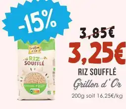 Naturalia Grillon d'or riz soufflé offre