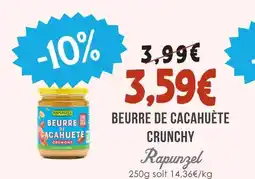 Naturalia Rapunzel beurre de cacahuète crunchy offre