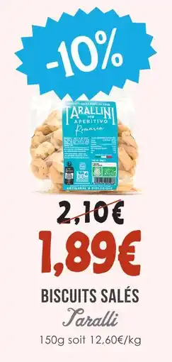 Naturalia Taralli biscuits salés offre