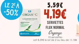 Naturalia Organyc serviettes flux normal offre