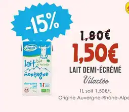 Naturalia Vilactée lait demi-écrémé offre