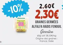 Naturalia Germline graines germées alfalfa radis fenouil offre