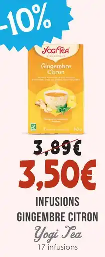 Naturalia Yogi tea infusions gingembre citron offre