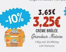 Naturalia Grandeur nature crème brûlée offre