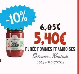 Naturalia Coteaux nantais purée pommes framboises offre